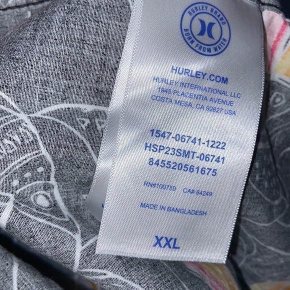 Men’s size XXL Hurley Tropical Escape Short Sleeve Shirt T28 - Picture 6 of 8